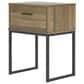 Ashley Deanlow 1-Drawer Nightstand in Honey Brown and Dark Pewter, , large