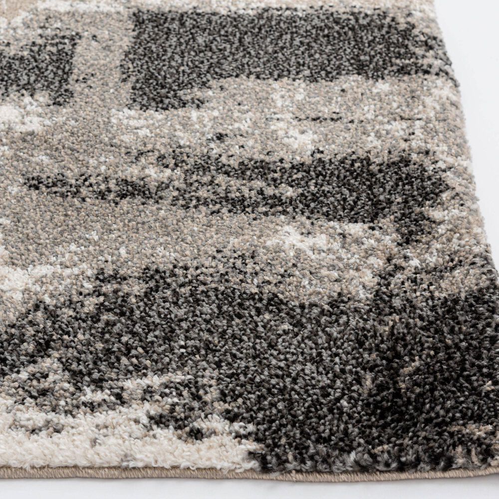Central Oriental Tulsa Brunsville 7&#39;10&quot; x 9&#39;10&quot; White Sand and Armor Grey Area Rug, , large