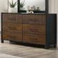 Crown Mark Nemy 6-Drawer Dresser in Brown, , large