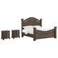 Mayberry Hill Brunswick King Panel Bed with Two Nightstands in Mahogany, , large