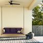 Hunter Cassisus 52" Outdoor Ceiling Fan in Matte Black, , large