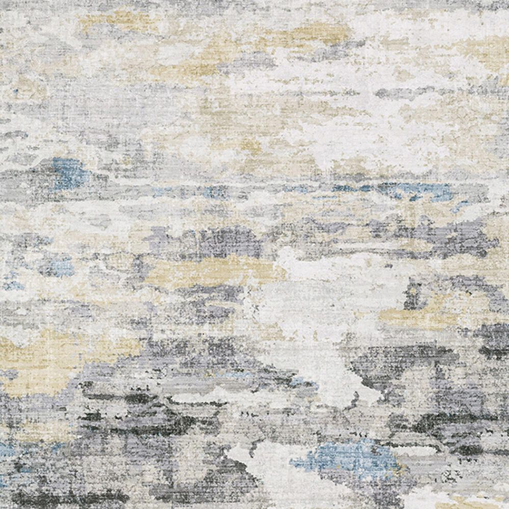 Oriental Weavers Malibu MAL01 2&#39; x 8&#39; Ivory and Grey Runner, , large