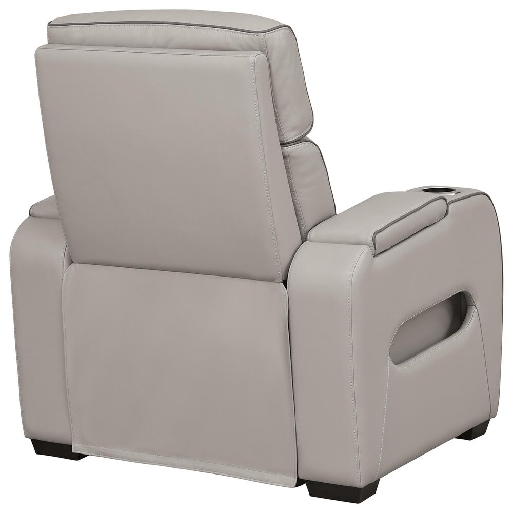 Ashley Boyington Leather Power Recliner in Gray, , large