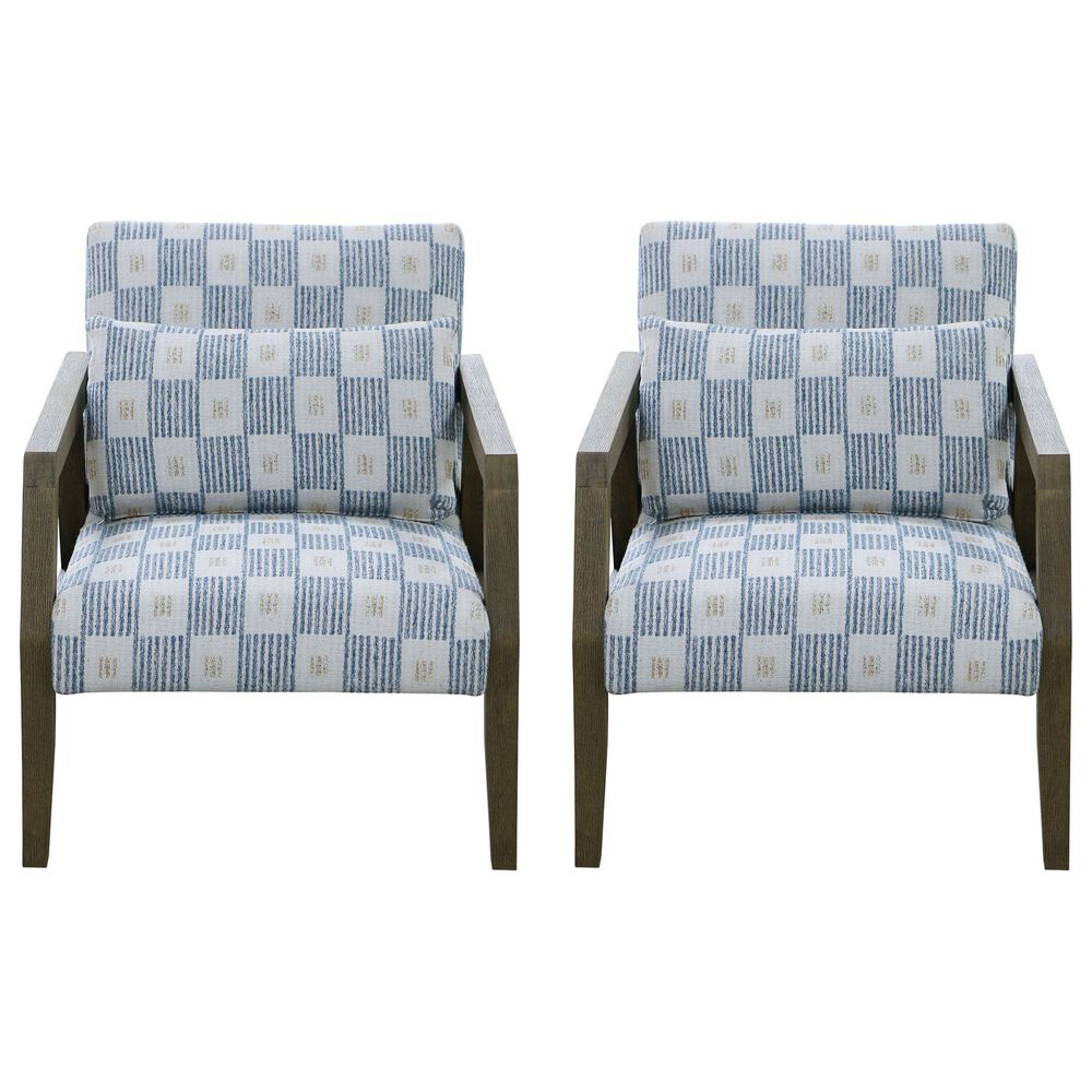 Fulton Home Arm Chair in Offshore Blue (Set of 2), , large