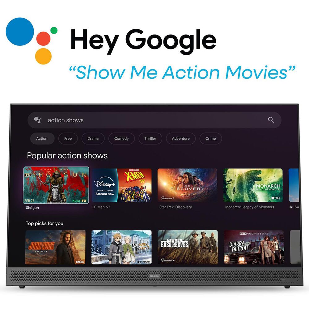 Element 32" Class 1080P FHD Portable in Black - Smart Google TV, , large