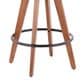 Lumisource Cosmo Swivel Counter Stool with Grey Noise Cushion in Walnut and Black, , large