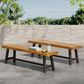 Hearth and Haven Carlisle Patio Bench in Brown (Set of 2), , large