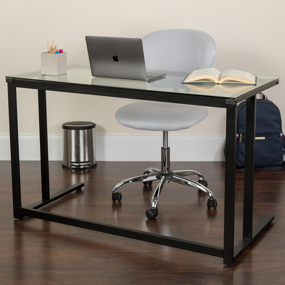 Flash Furniture Desk in Clear and black, , large