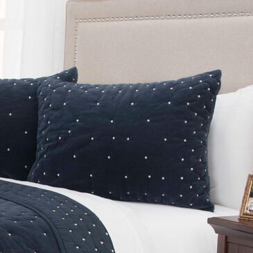 Rizzy Home Geometric 20" x 26" Standard Sham in Indigo, , large