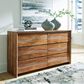 Millenium Dressonni 6-Drawer Dresser and Mirror in Brown, , large