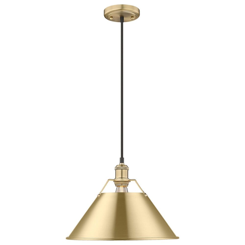 Golden Lighting Orwell 1-Light Wide Large Pendant in Brushed Champagne Bronze, , large