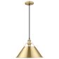Golden Lighting Orwell 1-Light Wide Large Pendant in Brushed Champagne Bronze, , large
