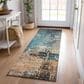 Dalyn Rug Company Nouveau NV14 2"3" x 7"6" Teal Indoor/Outdoor Runner, , large