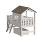 Eastern Shore Lodge Twin over Loft Complete Bunk Bed with Drawer in Cookies and Cream, , large