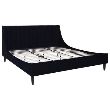 Jennifer Taylor Home Aspen King Platform Bed in Anthracite Black, , large