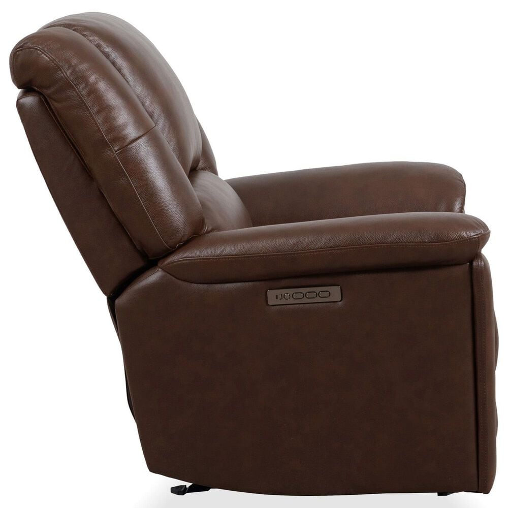 Flexsteel Plush Power Gliding Recliner with Power Headrest and Lumbar in Tavern Brown, , large