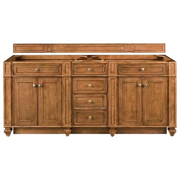 James Martin Bristol 72" Double Bathroom Vanity Cabinet in Saddle Brown, , large