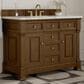 James Martin Vanities Brookfield 48" Single Bathroom Vanity in Honey Oak with 3 cm Victorian Silver Quartz Top and Rectangular Sink, , large