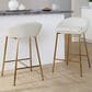 Lumisource Matisse Counter Stool with Cream Cushion in Gold (Set of 2), , large