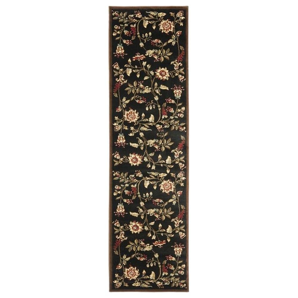 Safavieh Lyndhurst LNH552 2"3" x 8" Black and Multicolor Runner, , large