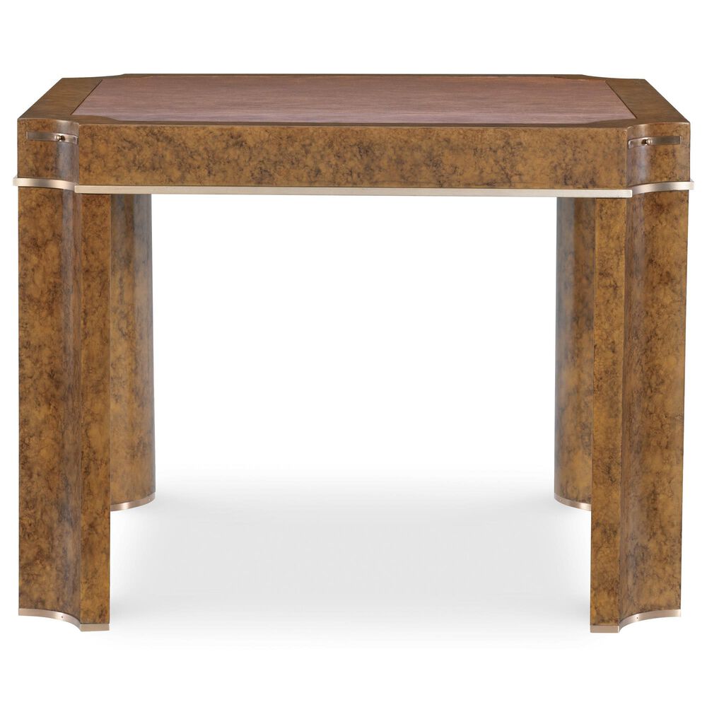 Hooker Furniture Archives 5-Piece Square Game Table Set in Mottled Amber and Classic Walnut, , large