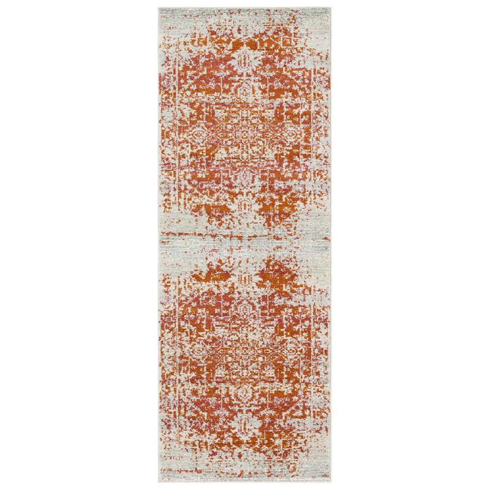 Surya Harput HAP-1019 2"7" x 7"3" Orange, Gray and Garnet Runner, , large