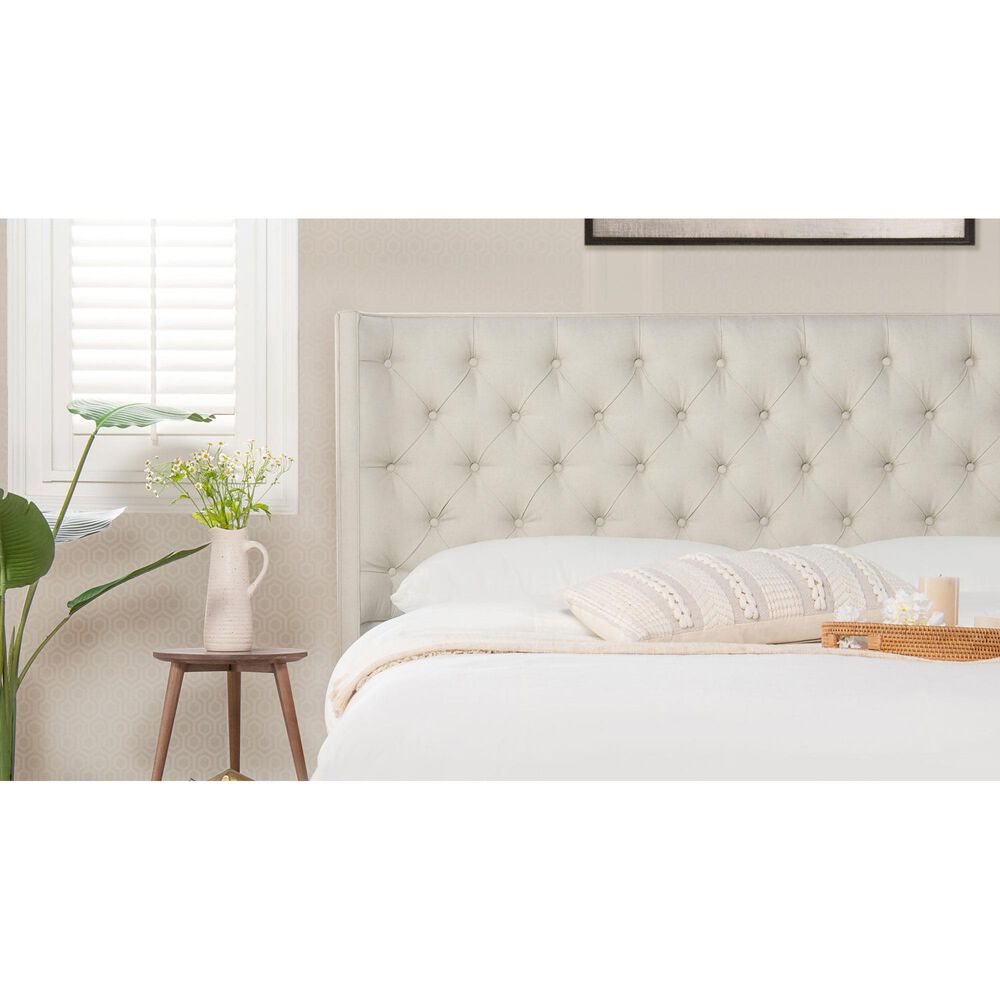 Jennifer Taylor Home Manhattan King Platform Bed in Light Beige, , large