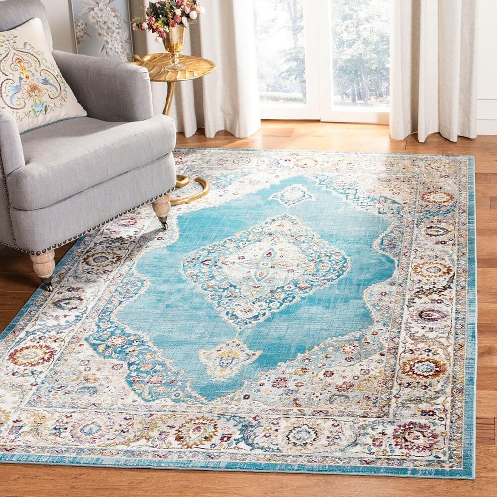 Safavieh Aria ARA116M 9&#39; x 12&#39; Blue and Ivory Area Rug, , large