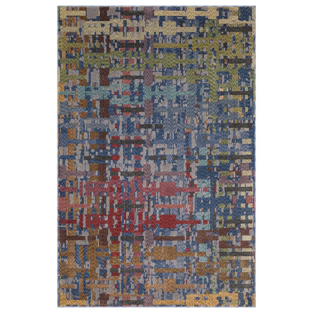 Oriental Weavers Tisdell Blue and Multicolor 5"3" x 7"6" Area Rug, , large