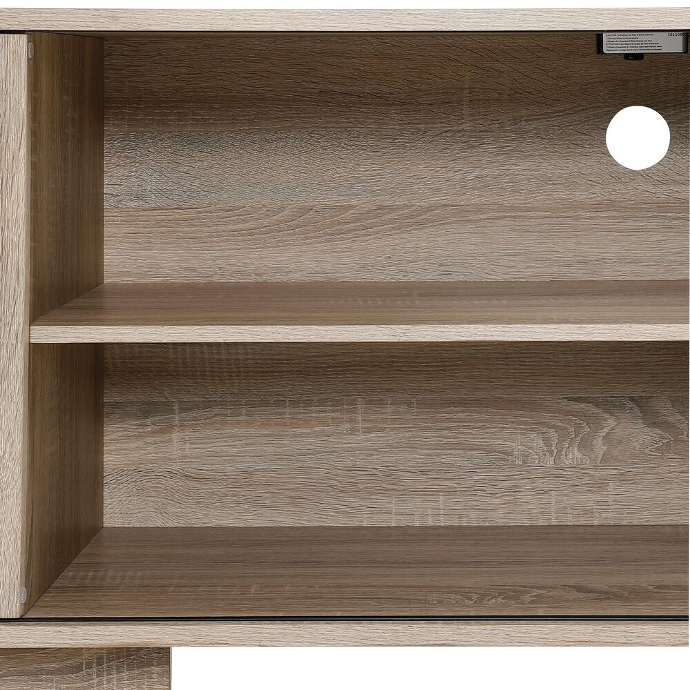 OSP Home Ace 60&quot; L-Shaped Desk with Hutch in River Oak, , large