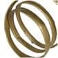 Maple and Jade Abstract Looped Decorative Sculpture in Satin Gold, , large