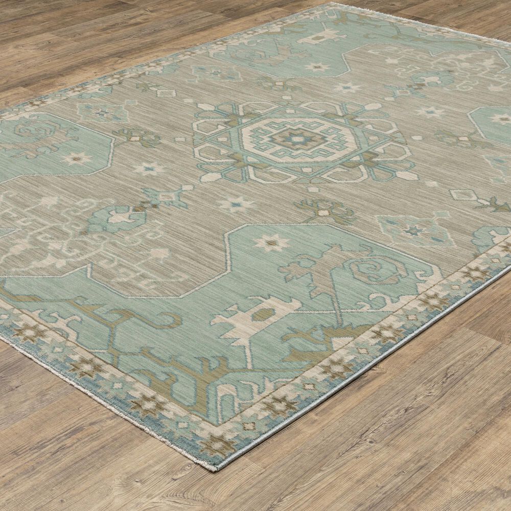 Oriental Weavers Maeve MAE12 Grey and Blue 5&#39;3&quot; x 7&#39;6&quot; Area Rug, , large