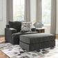 Ashley Karinne Oversized Accent Ottoman in Smoke, , large