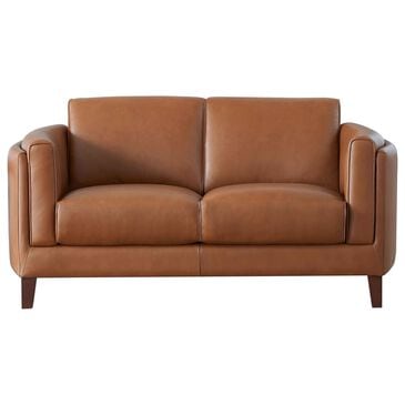 Hydeline Pacer Stationary Loveseat in Nutmeg Brown, , large