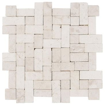 Soho Studio Pebblestone Lovina White 12" x 12" Natural Stone Mosaic Sheet, , large