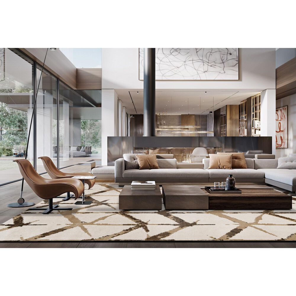 Radici USA Dora 6&#39; x 9&#39; Beige and Tan Area Rug, , large
