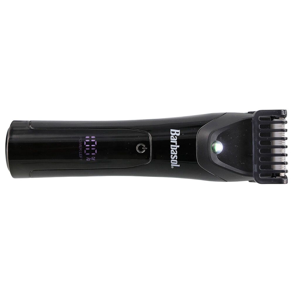 Barbosal Rechargeable Trimmer with Ceramic Blade and LED Light in Black, , large