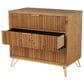 Maple and Jade 3-Drawer Room Chest in Matte Brown and Gold, , large