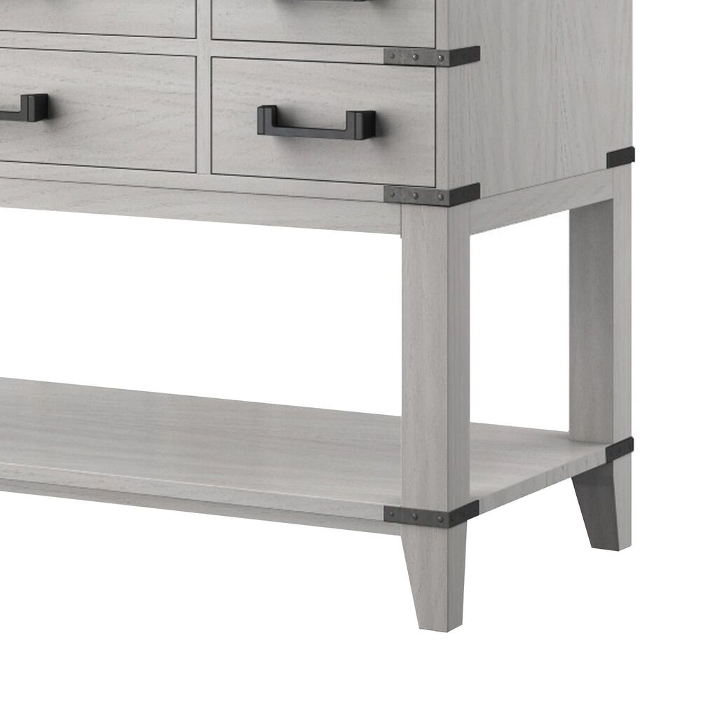 Lexora Home Norwalk 48&quot; Single Bathroom Vanity in White Oak with White Carrara Marble Top  and Rectangle Sink, , large