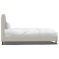 Jonathan Louis Design Lab King Platform Bed with Thrillist Pearl Upholstered in Walnut, , large