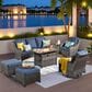 HOMLUX 7-Piece Patio Set in Denim Blue, , large