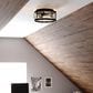 Vaxcel Harrison 3-Light Flush Mount in Matte Black, , large