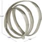 Maple and Jade Abstract Looped Decorative Sculpture in Satin Silver, , large
