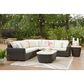 Ashley Kimora Patio Cocktail Table in Beige and Dark Brown, , large