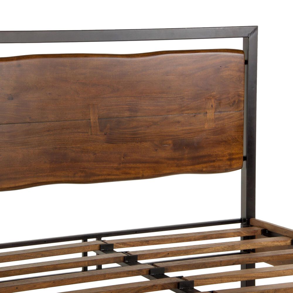 Home Trends &amp; Design Aspen 4-Piece King Bedroom Set in Walnut Brown and Antique Zinc, , large