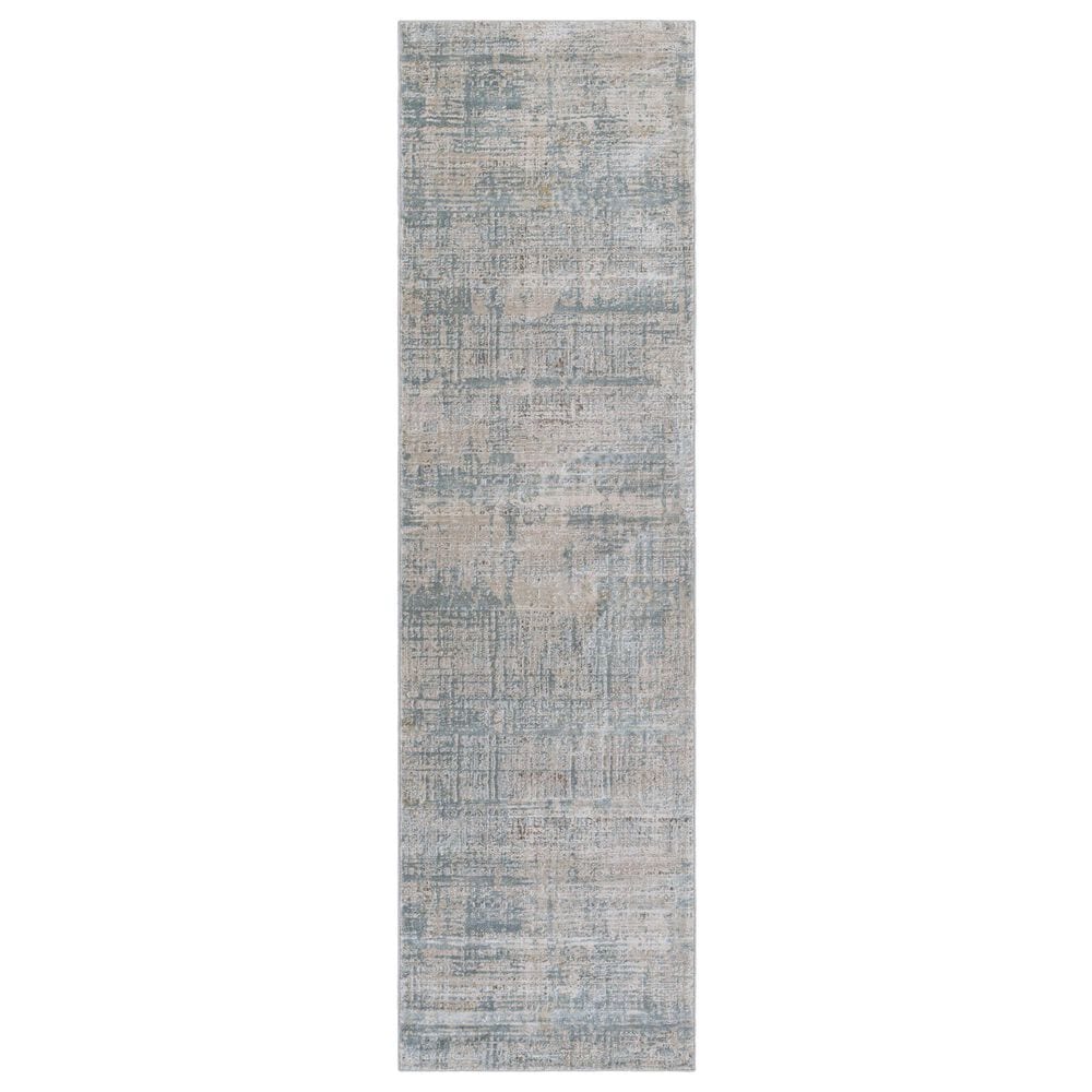 Surya Brunswick 2"7" x 10" Dusty Sage, Taupe, Light Gray, White, Pale Blue, Olive and Teal Runner, , large