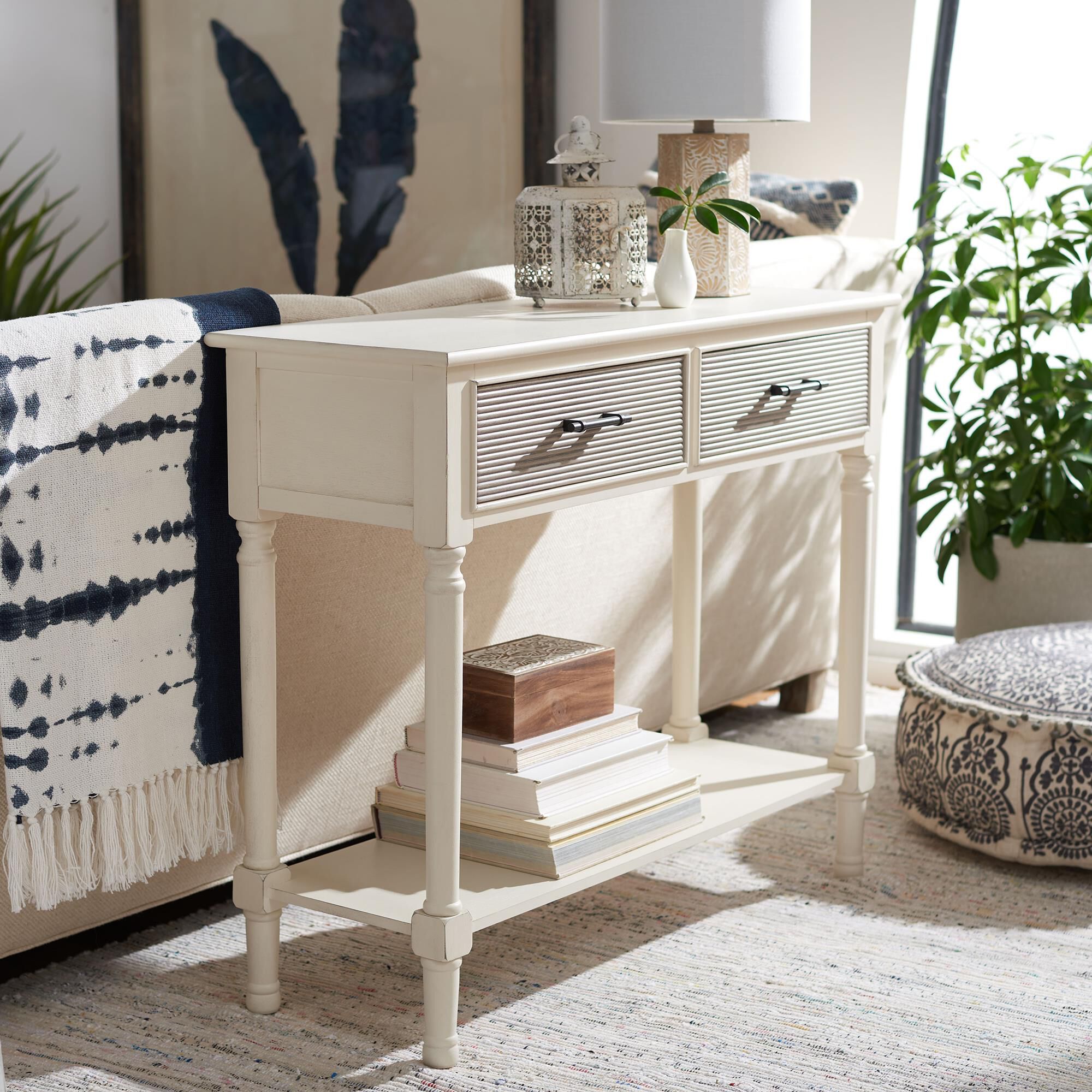 Greige sales console table