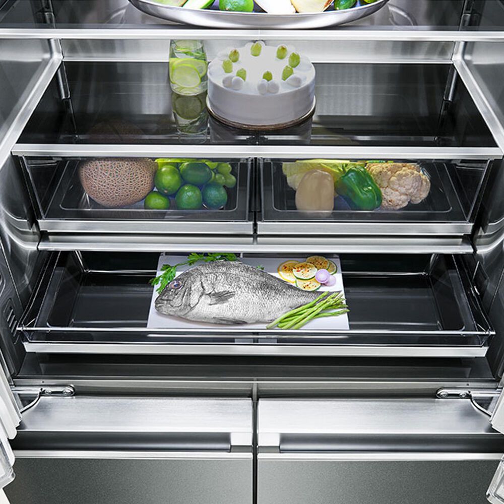 LG 22.8 Cu. Ft. French Door Refrigerator with InstaView Door-In-Door in Textured Steel, , large
