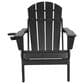 Hearth and Haven 34" Outdoor Folding Adirondack Chair with Cup Holder in Black, , large