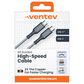 Ventev High Speed Usb C To Usb C Braided Cable With 2x The Copper For Faster Charging 6ft - Gray, , large